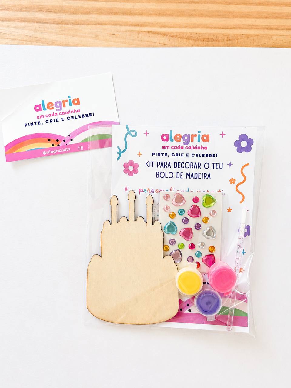 Decorate Your Own Wooden Birthday Cake Kit
