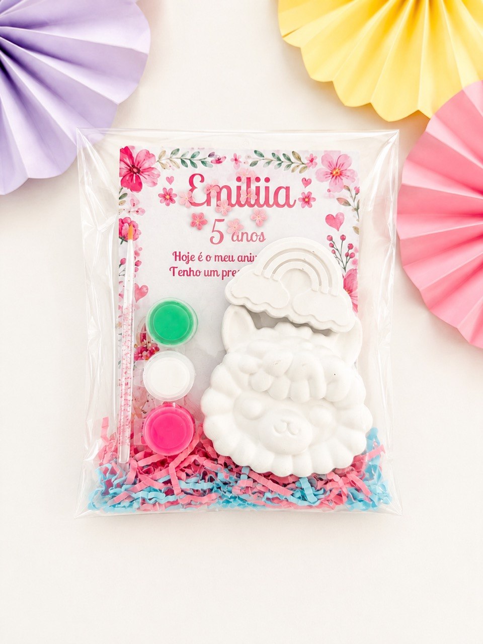 Cute Llama Party Kit + Personalised Card