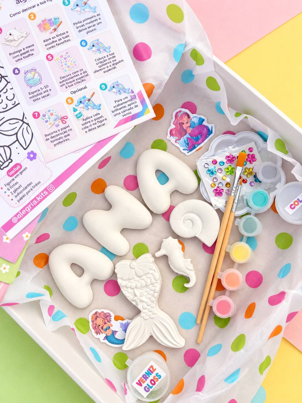 Bubble Letters & Figures Painting Kit
