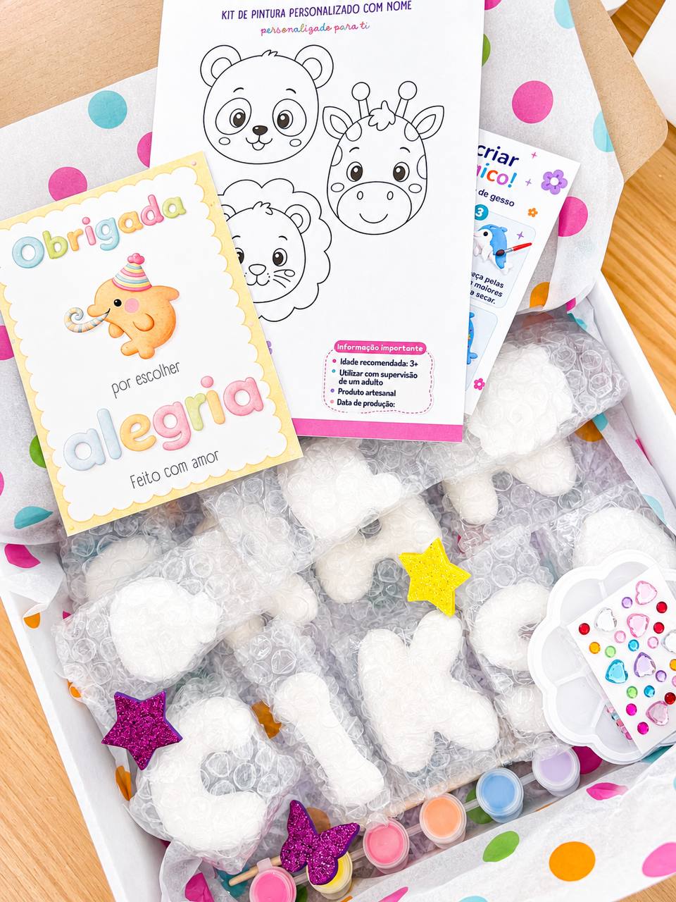 Bubble Letters & Figures Painting Kit