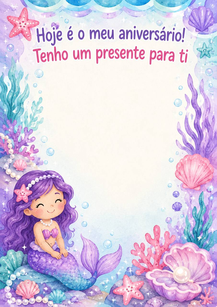 The Mermaid Party Kit + Personalised Card