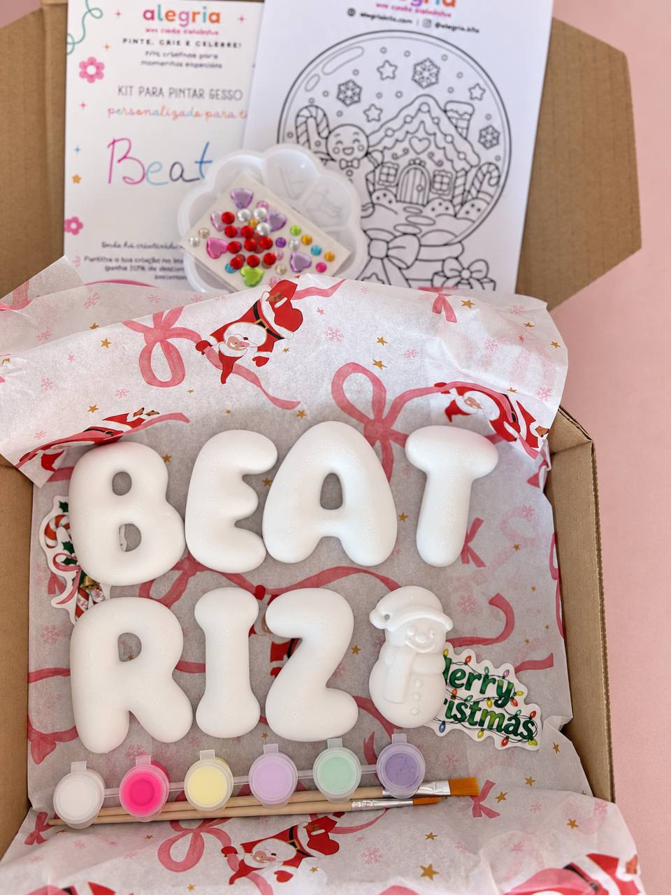 Christmas Bubble Letter Painting Kit