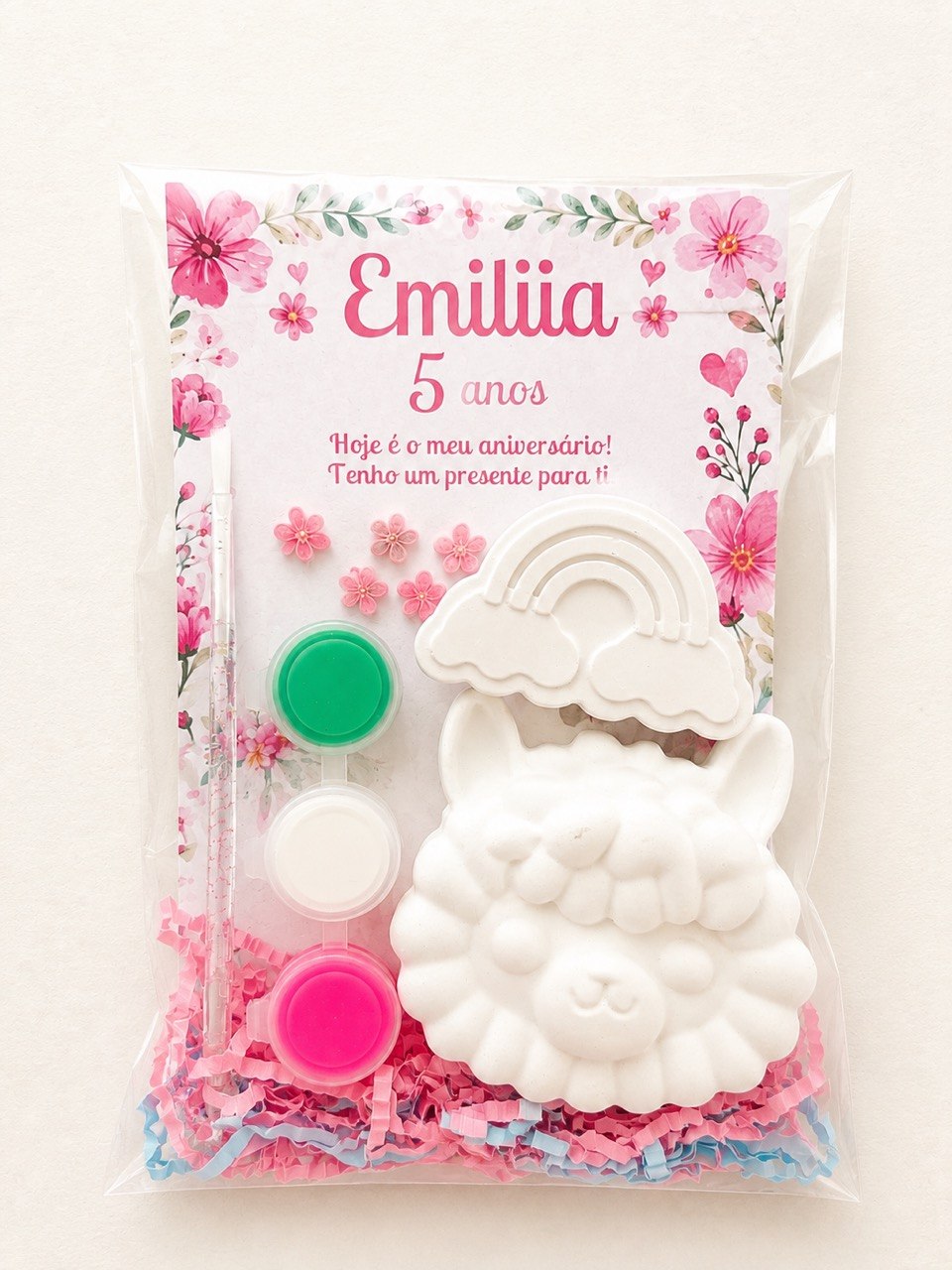 Cute Llama Party Kit + Personalised Card