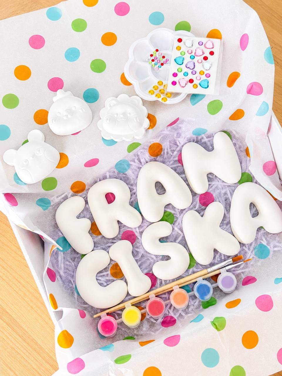 Bubble Letters & Figures Painting Kit