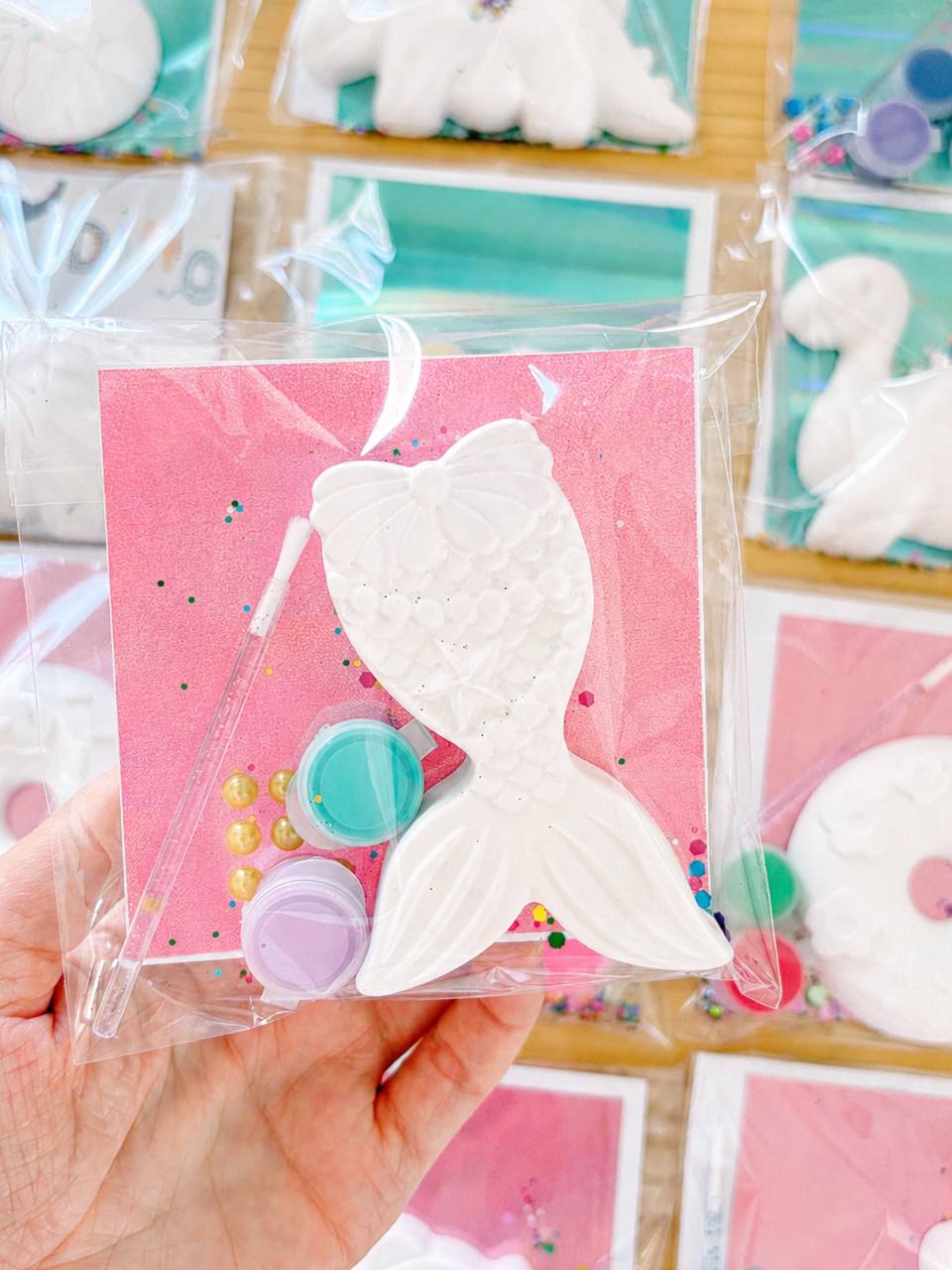 Mermaid Mini Painting Kit + Colouring Page