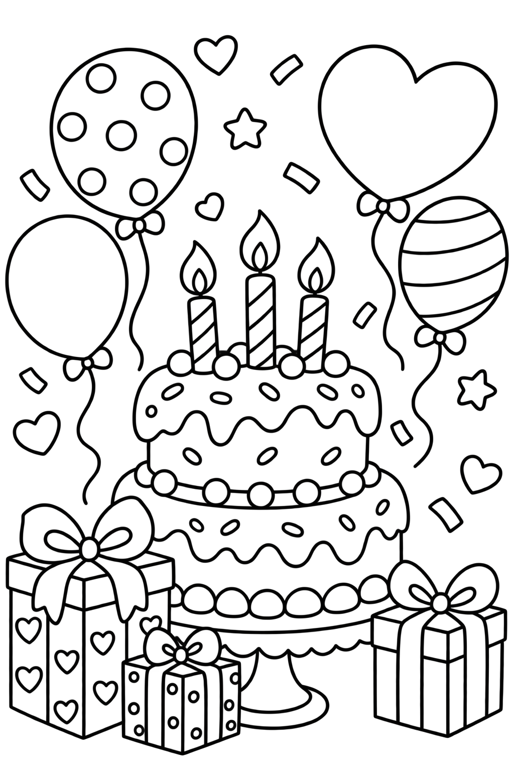Birthday Party Kit + Colouring Page