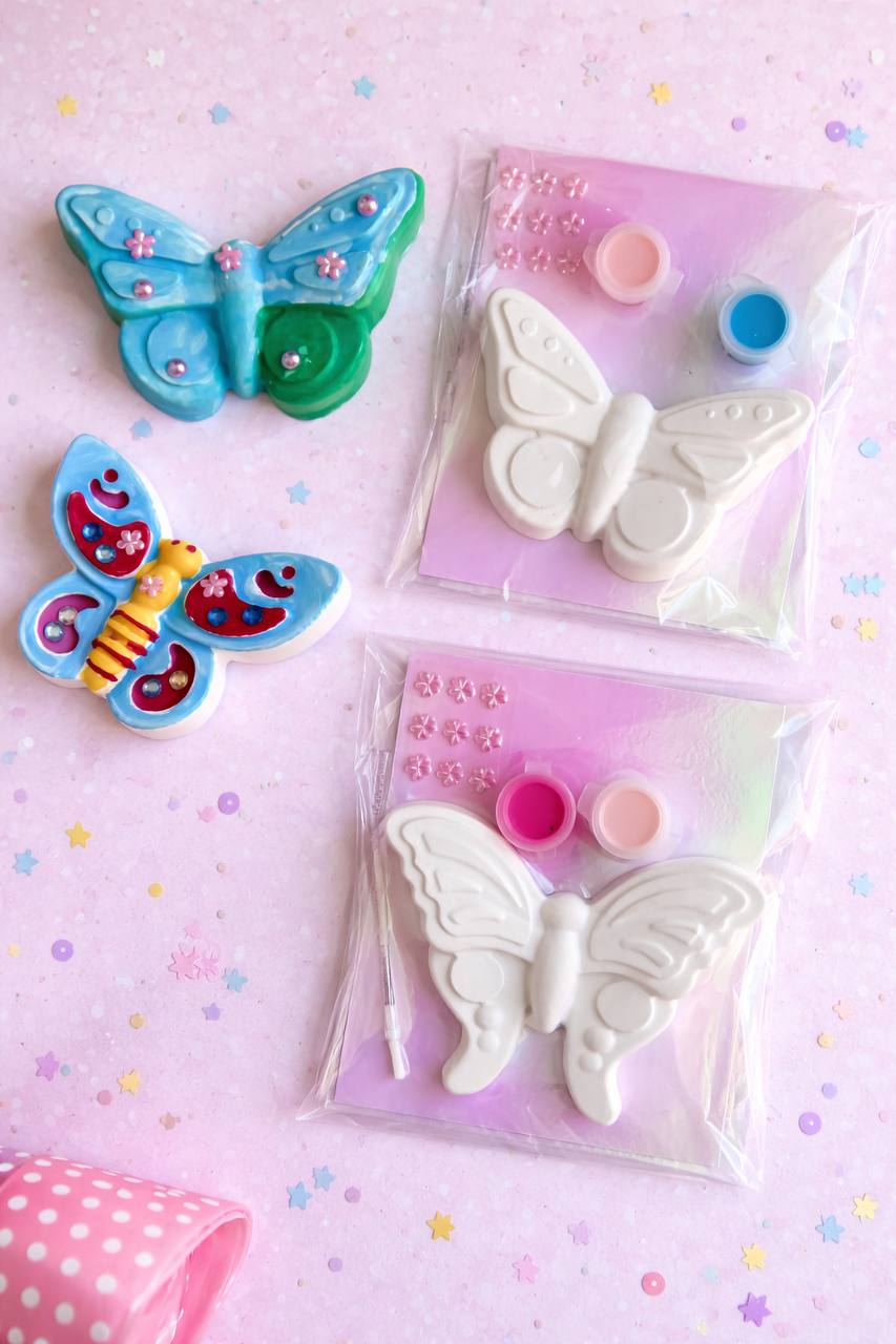 Butterfly Mini Painting Kit + Colouring Page