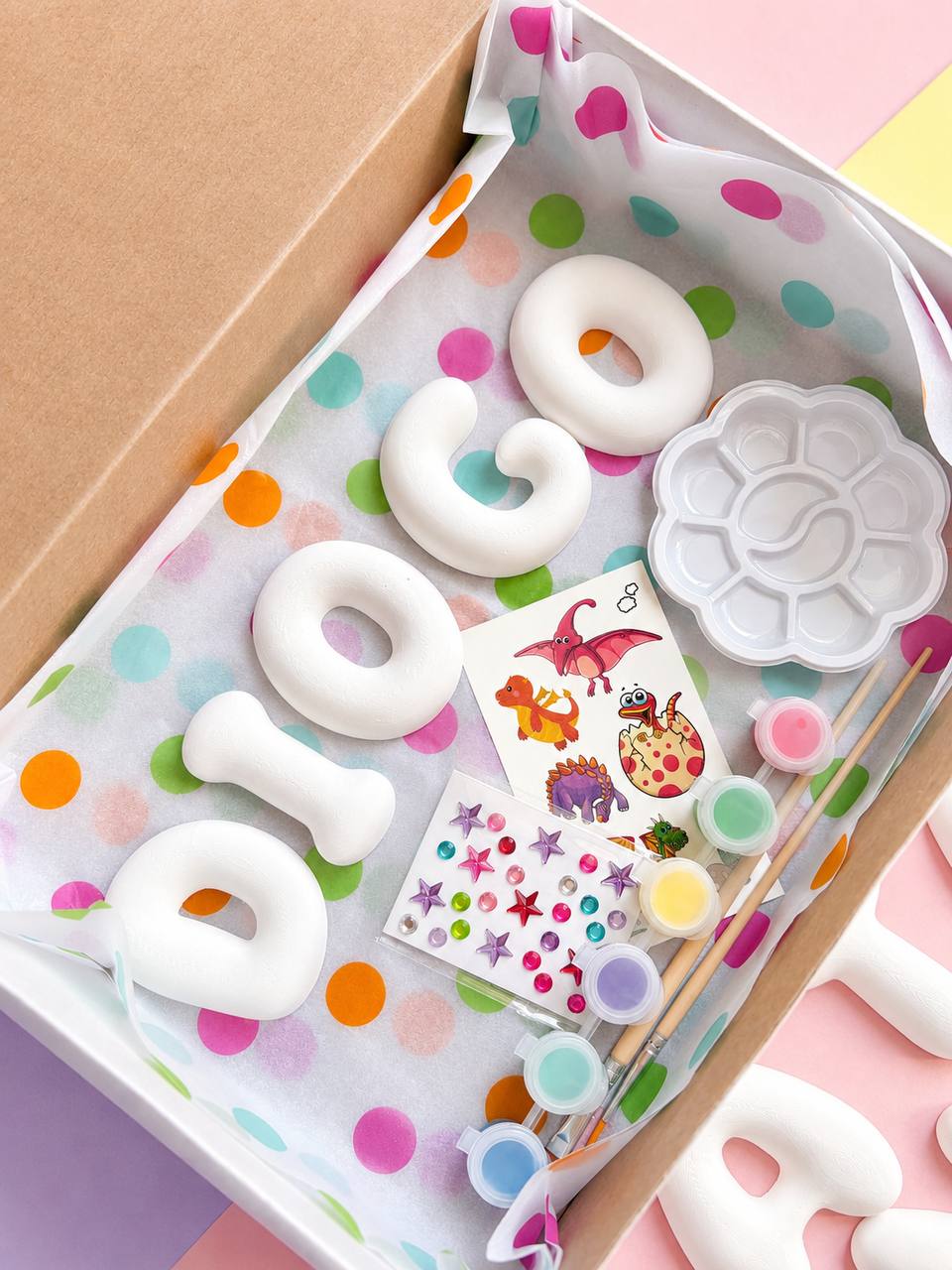 Personalised Bubble Letter Painting Kit
