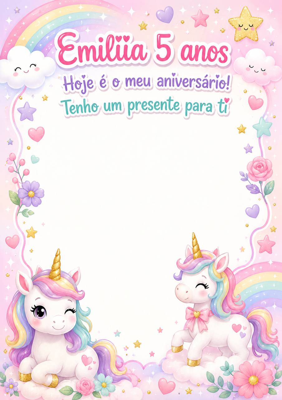 Unicorn Party Kit + Personalised Card