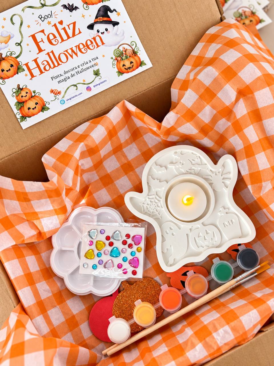Halloween Plaster Candle Holder Creative Kit