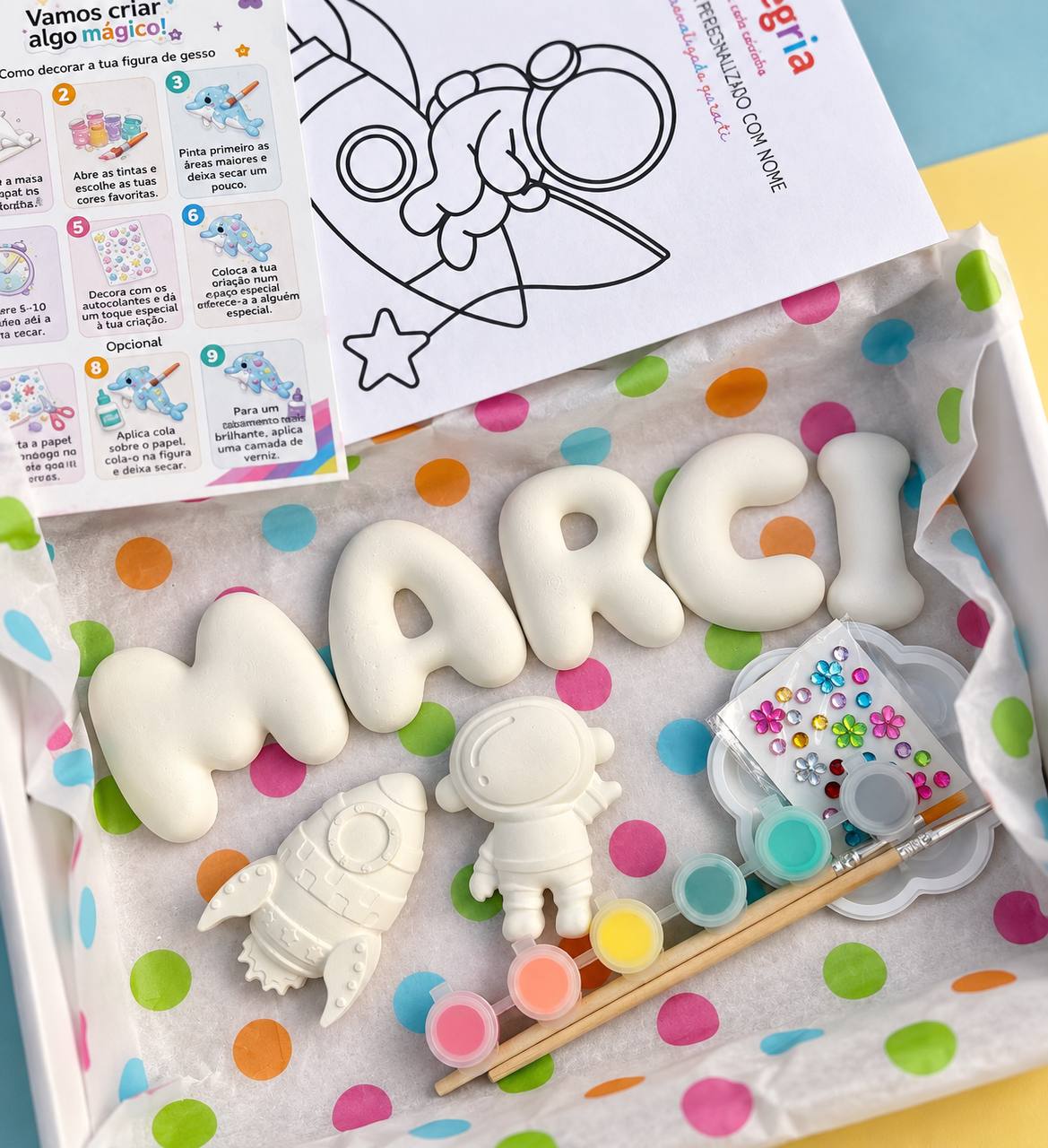 Bubble Letters & Figures Painting Kit