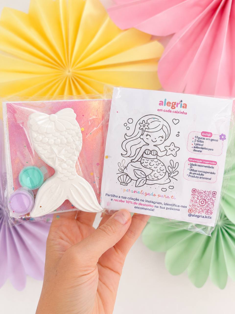 Mermaid Mini Painting Kit + Colouring Page