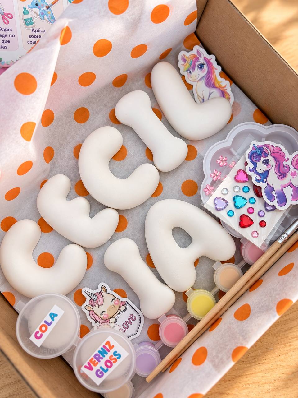 Personalised Bubble Letter Painting Kit