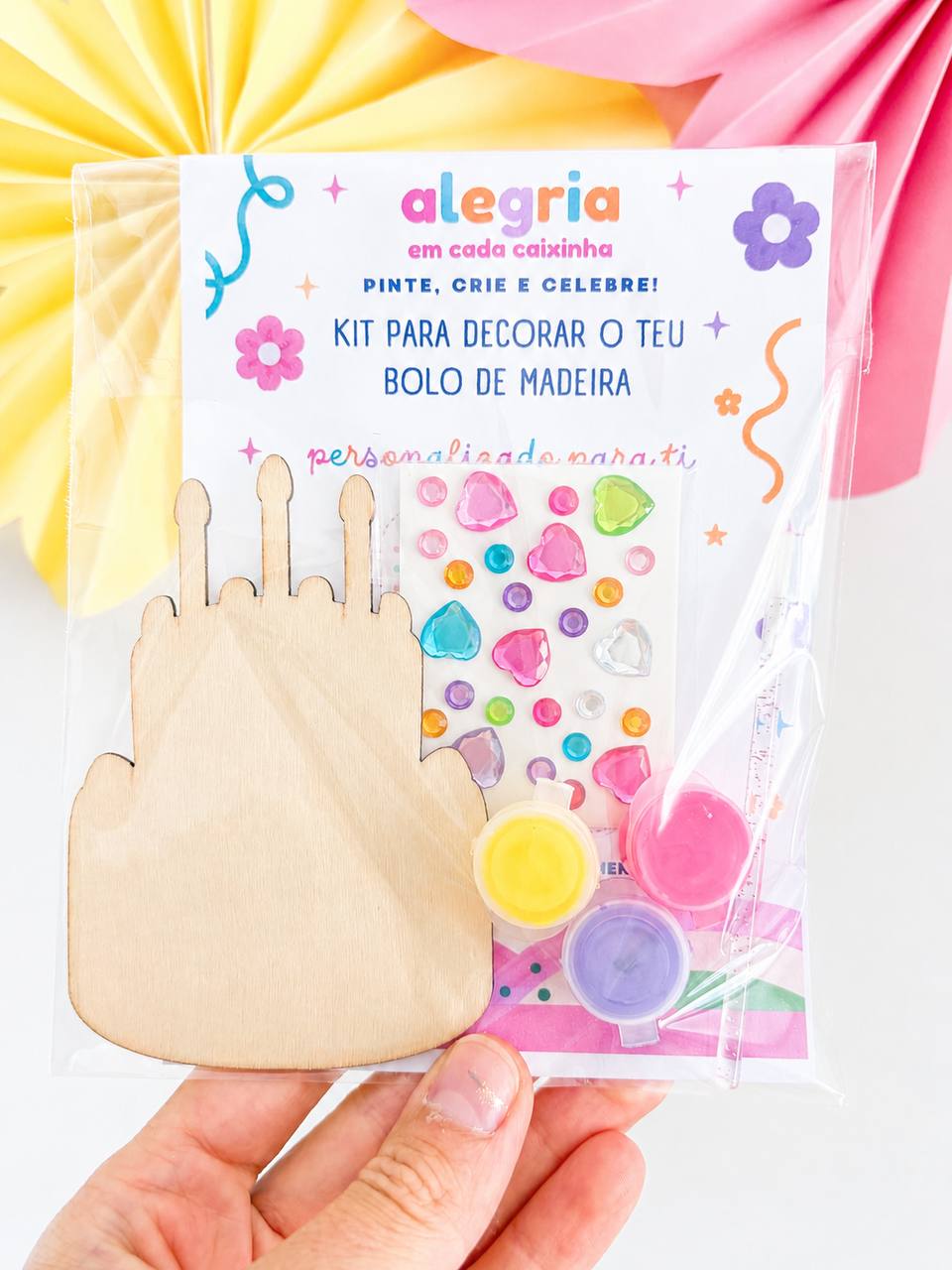 Decorate Your Own Wooden Birthday Cake Kit