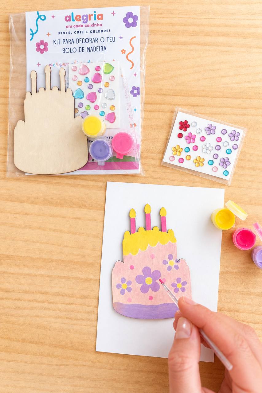 Decorate Your Own Wooden Birthday Cake Kit