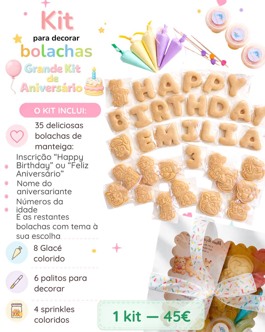 Large Birthday Cookie Decorating Kit
