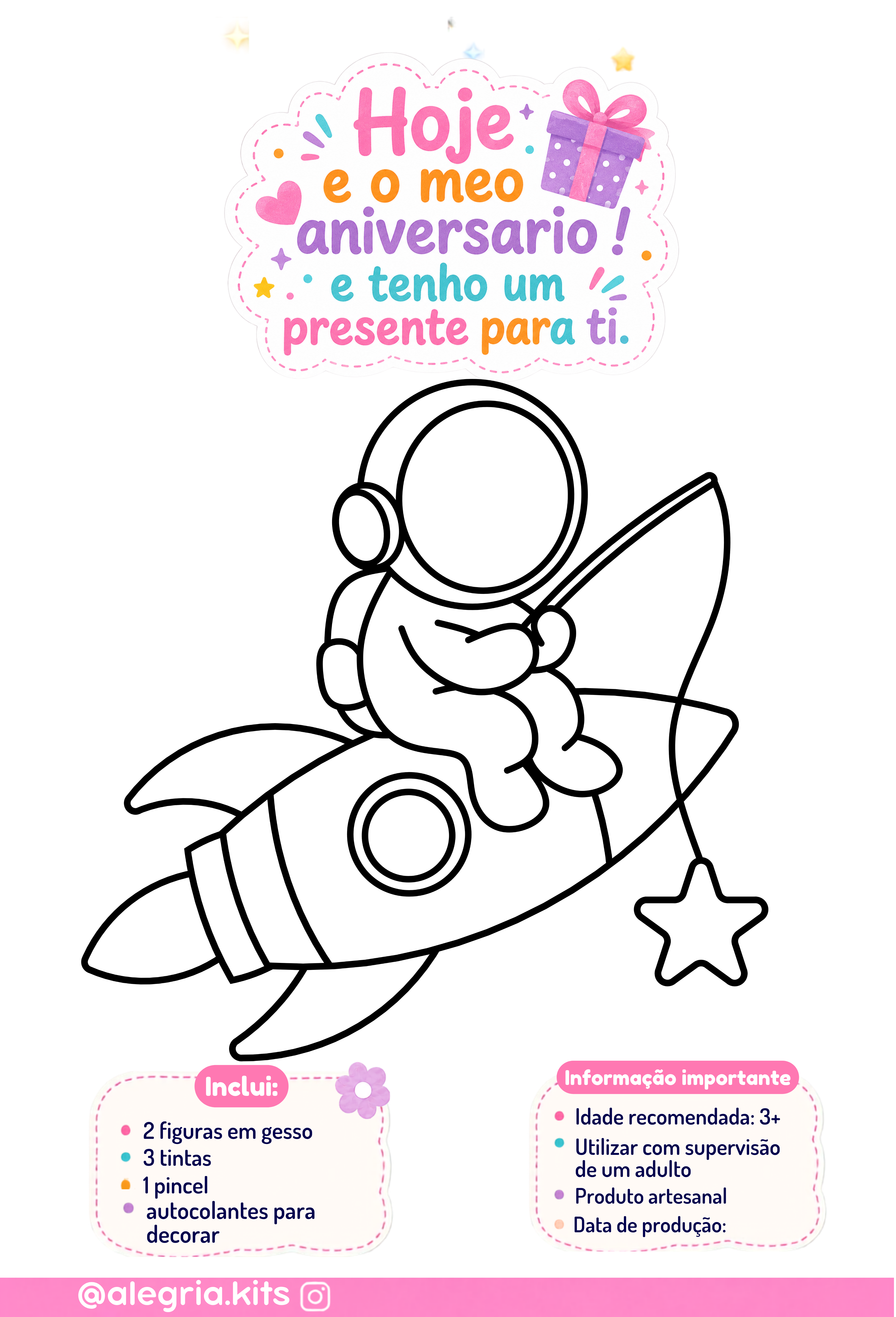 The Space Party Kit + Colouring Page