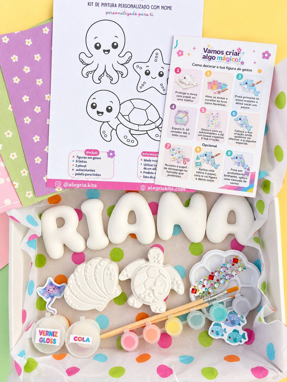 Bubble Letters & Figures Painting Kit