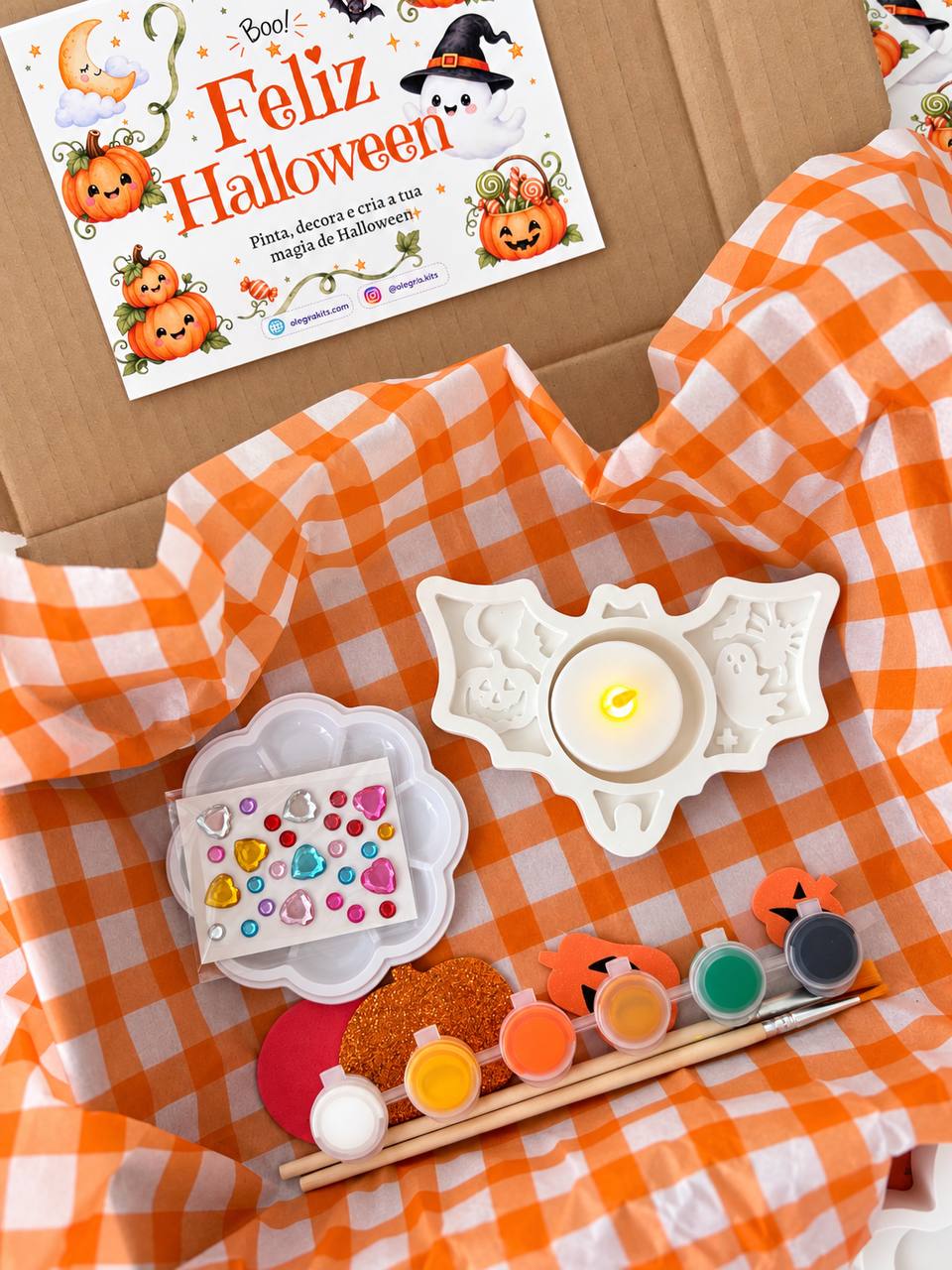 Halloween Plaster Candle Holder Creative Kit