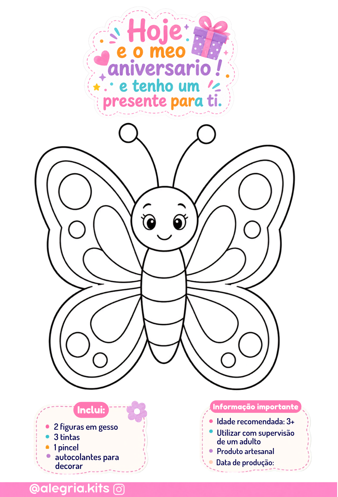 Butterfly Party Kit + Colouring Page