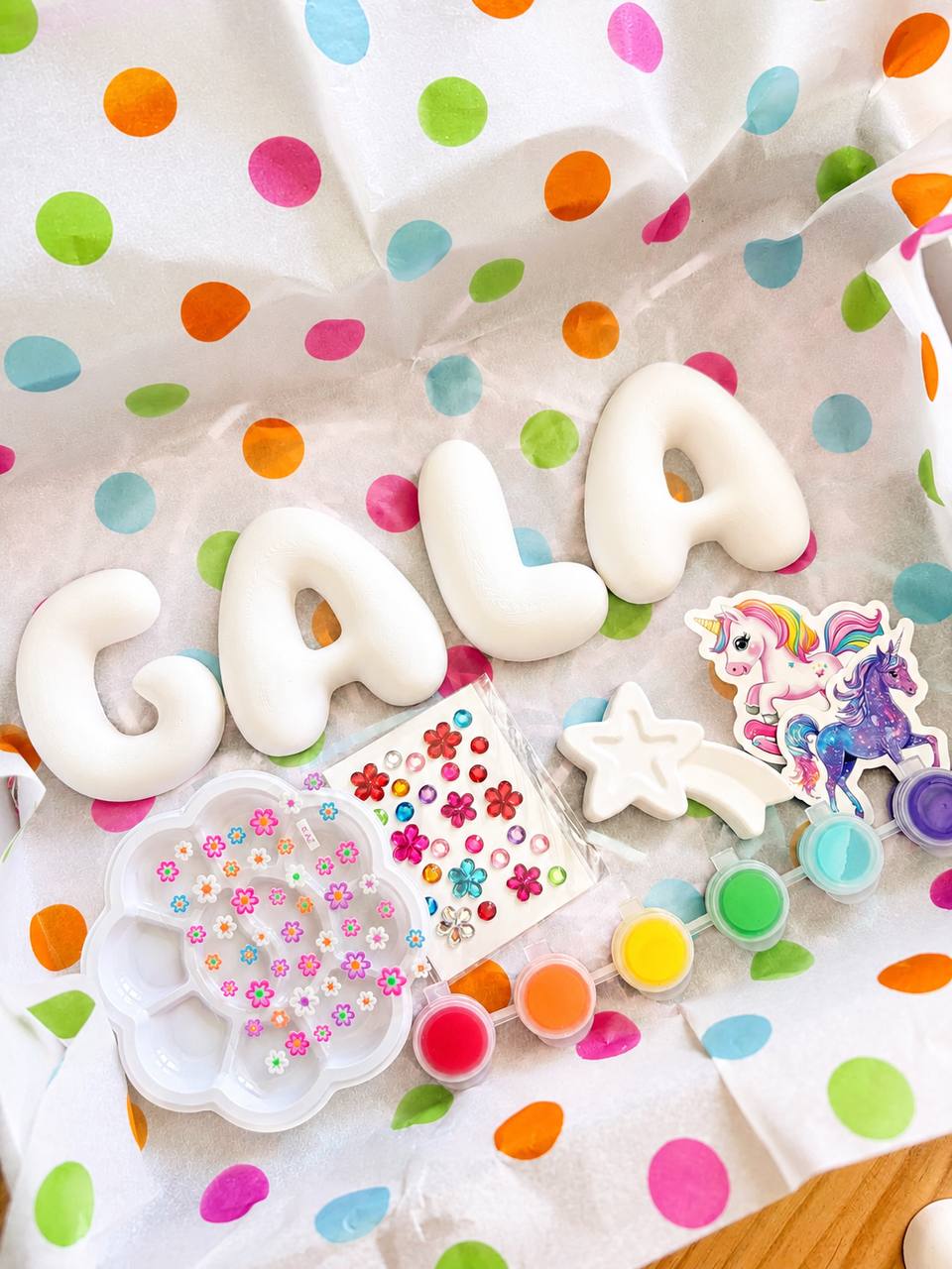 Personalised Bubble Letter Painting Kit