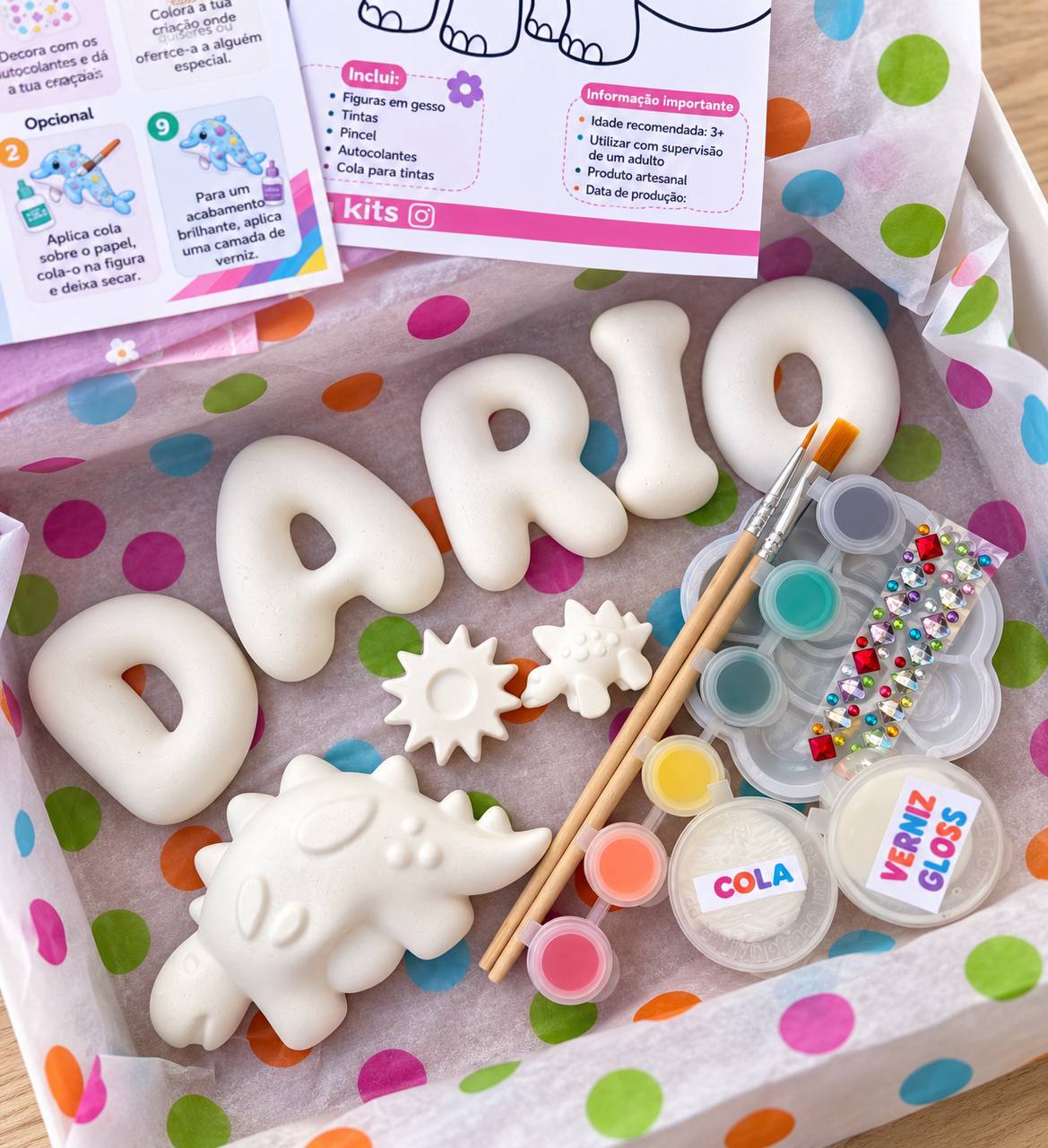 Bubble Letters & Figures Painting Kit