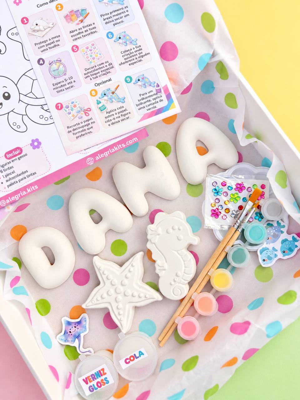 Bubble Letters & Figures Painting Kit